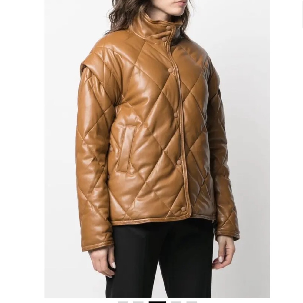 Apparis Liliane Quilted Tan Puffer Jacket 🤎